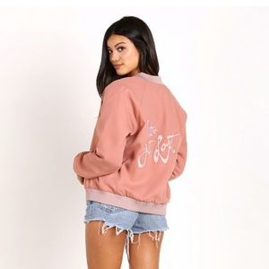 Lovers + Friends Bomber Pink